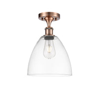 Ballston Semi-Flush Mount Cast Brass White