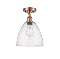 Ballston Semi-Flush Mount Cast Brass White