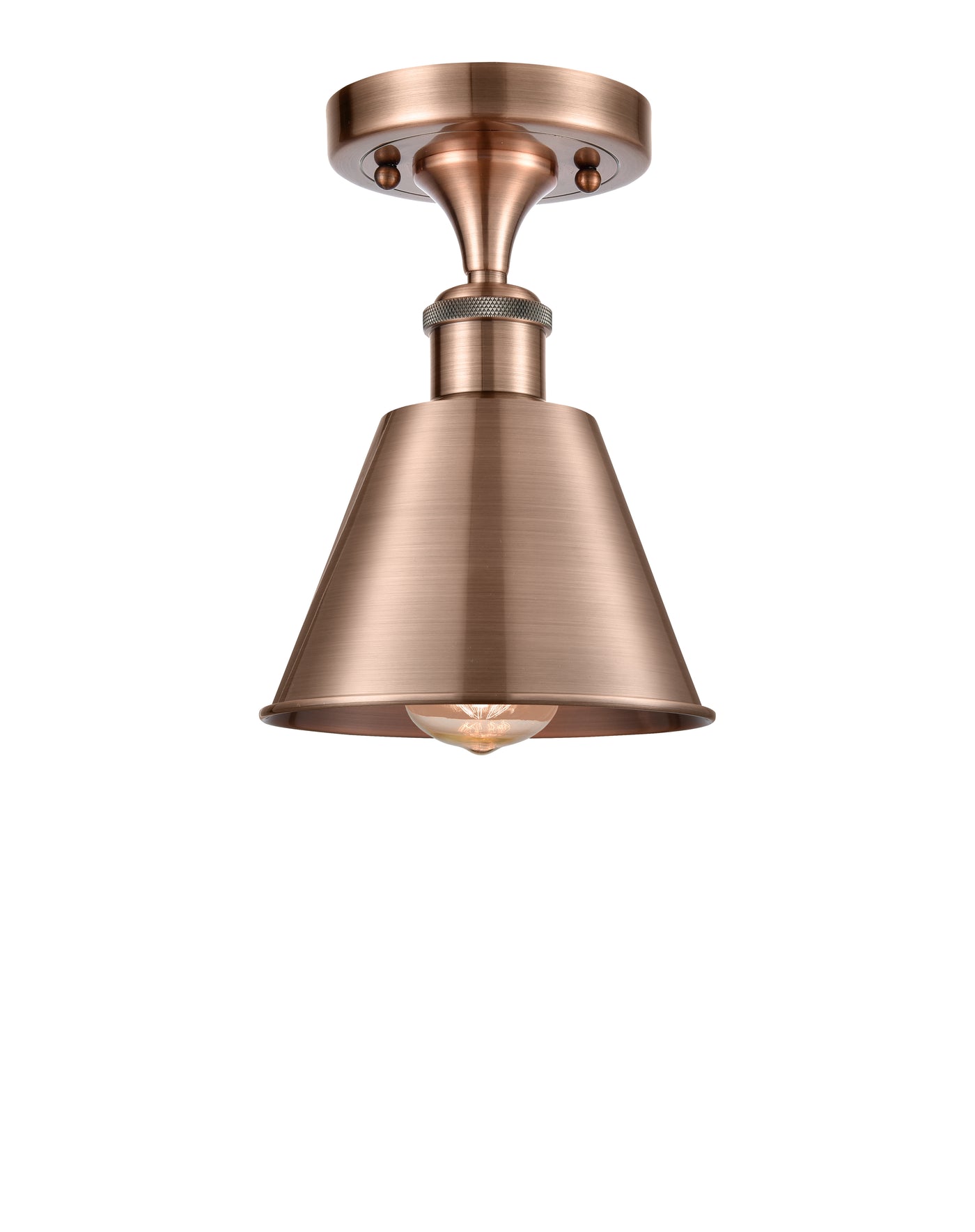 Ballston Semi-Flush Mount Cast Brass Chrome