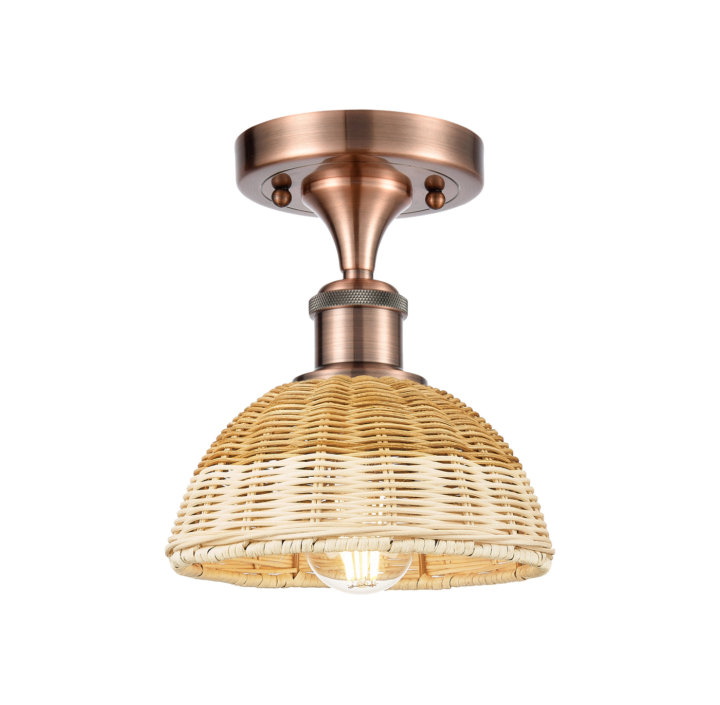 Ballston Semi-Flush Mount Brushed Satin Nickel