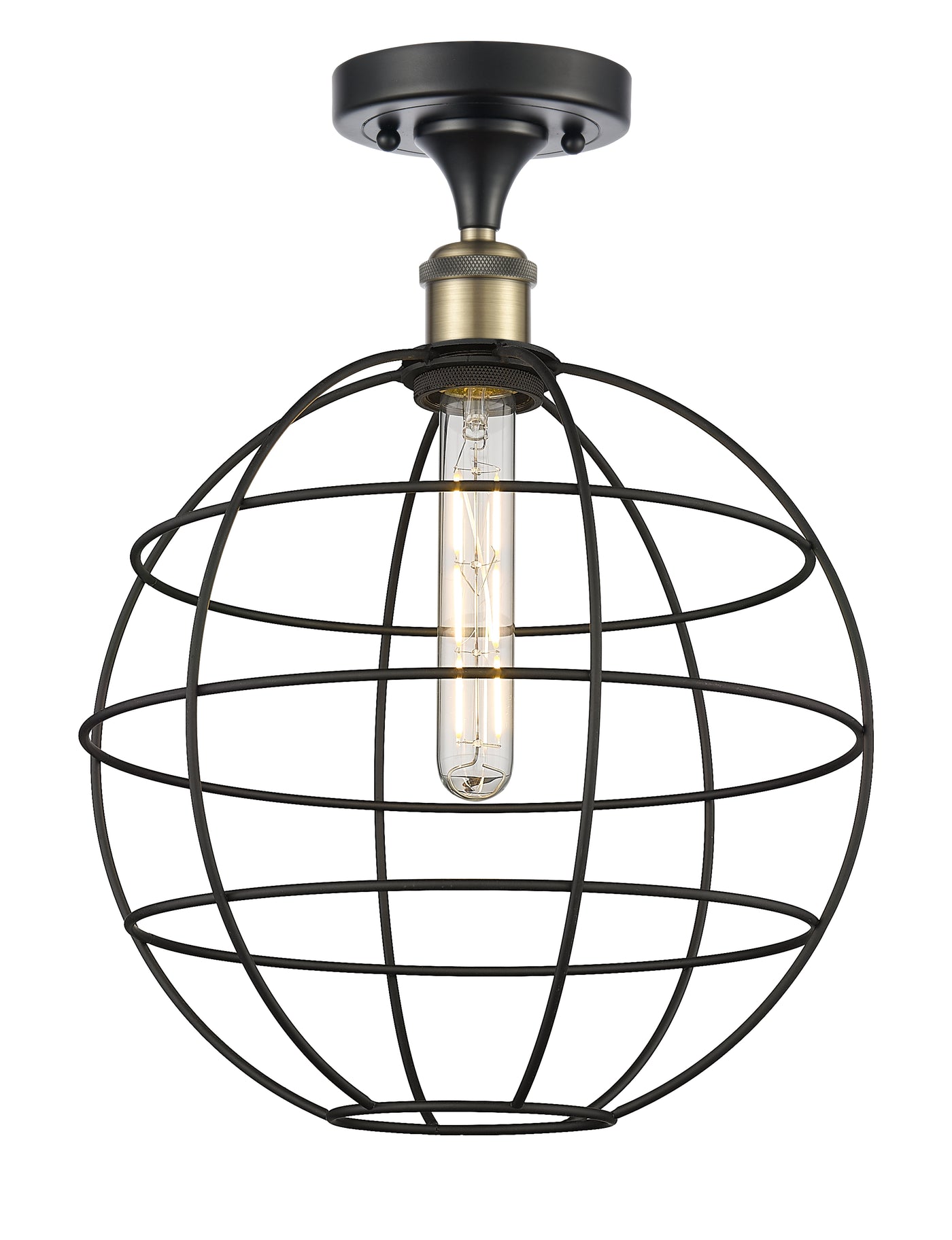 Ballston Semi-Flush Mount Satin Nickel