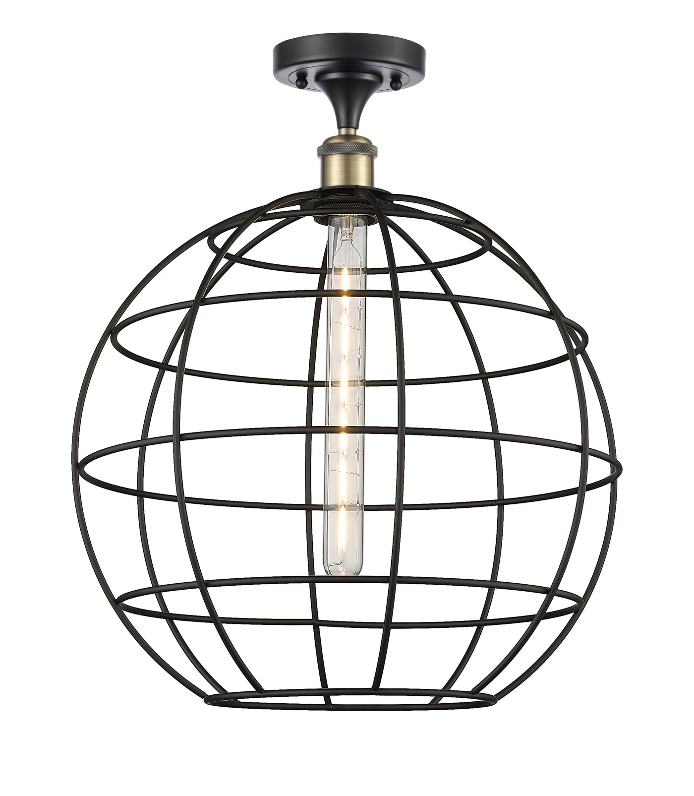 Ballston Semi-Flush Mount Satin Nickel