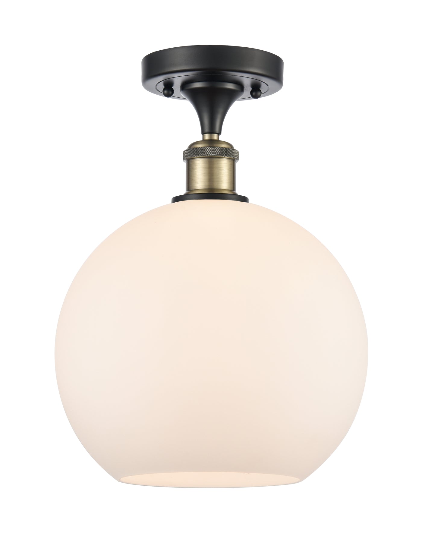 Ballston Semi-Flush Mount White Chrome
