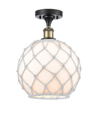 Ballston Semi-Flush Mount White Chrome