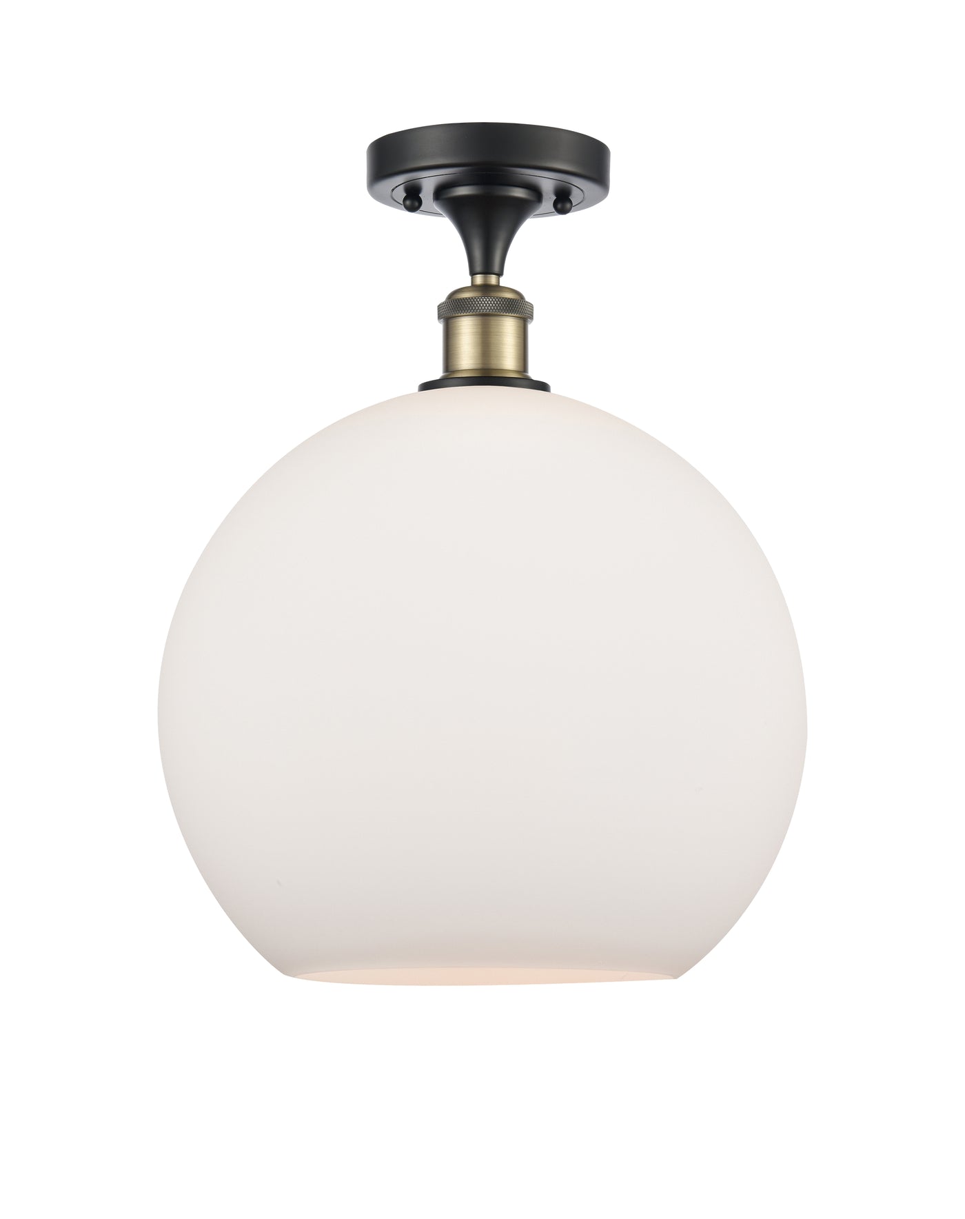 Ballston Semi-Flush Mount White Chrome