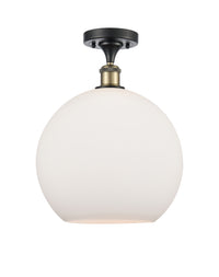 Ballston Semi-Flush Mount White Chrome