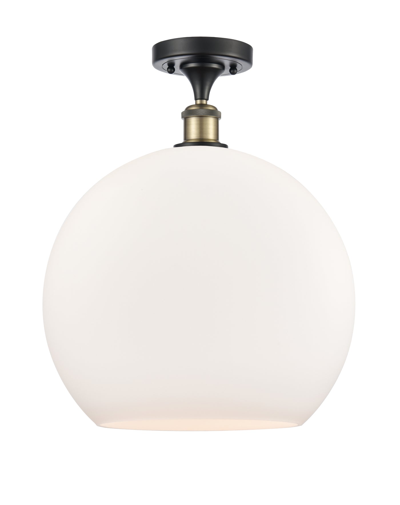 Ballston Semi-Flush Mount White Chrome