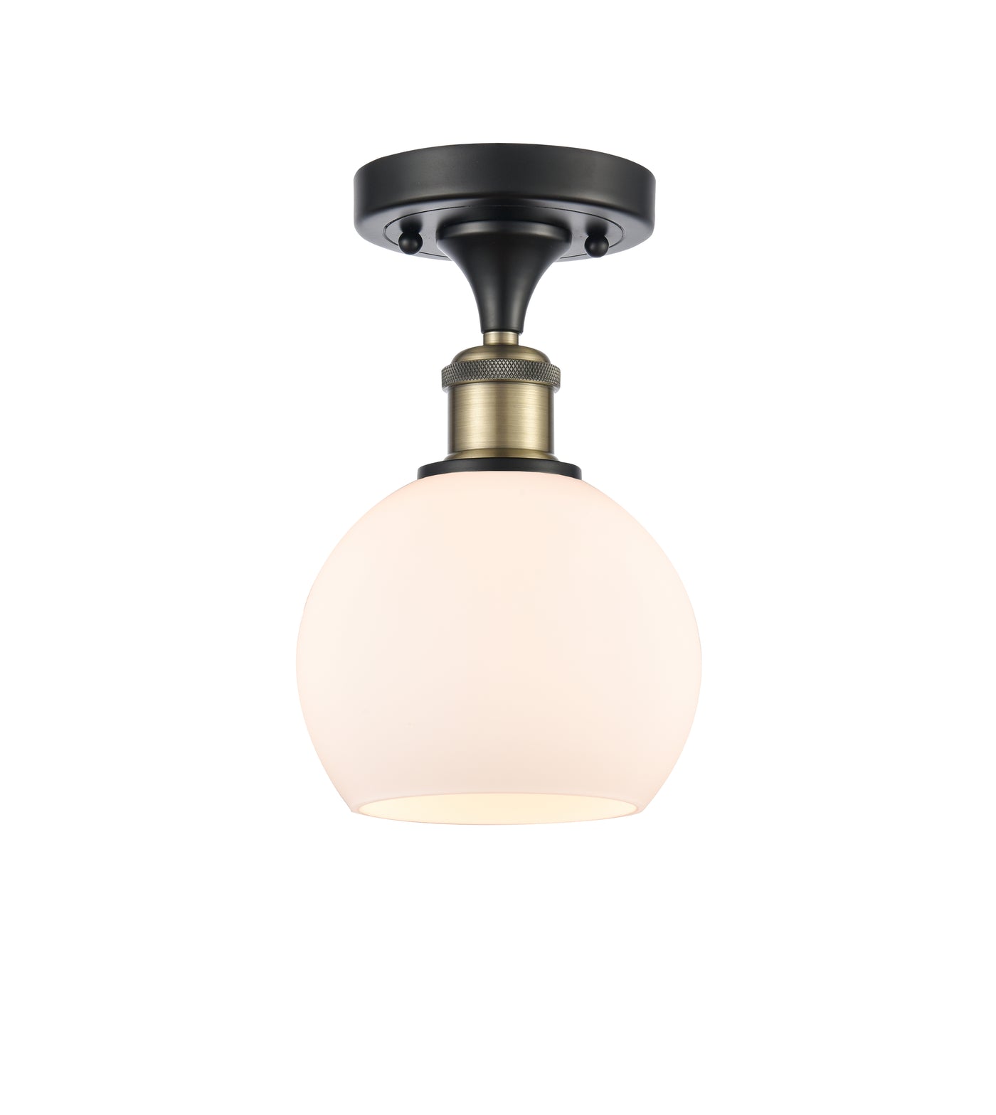 Ballston Semi-Flush Mount White Chrome