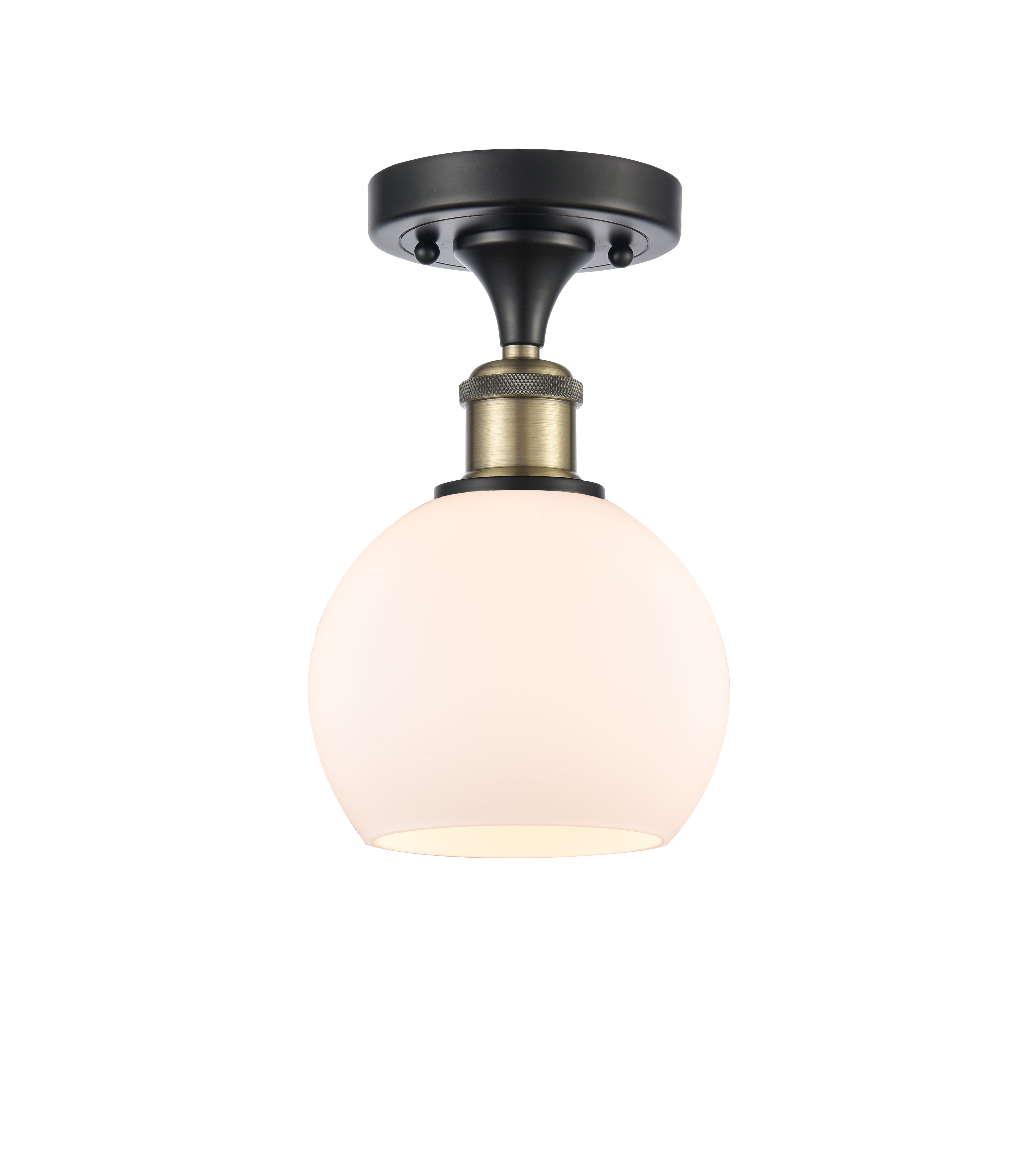 Ballston Semi-Flush Mount White Chrome