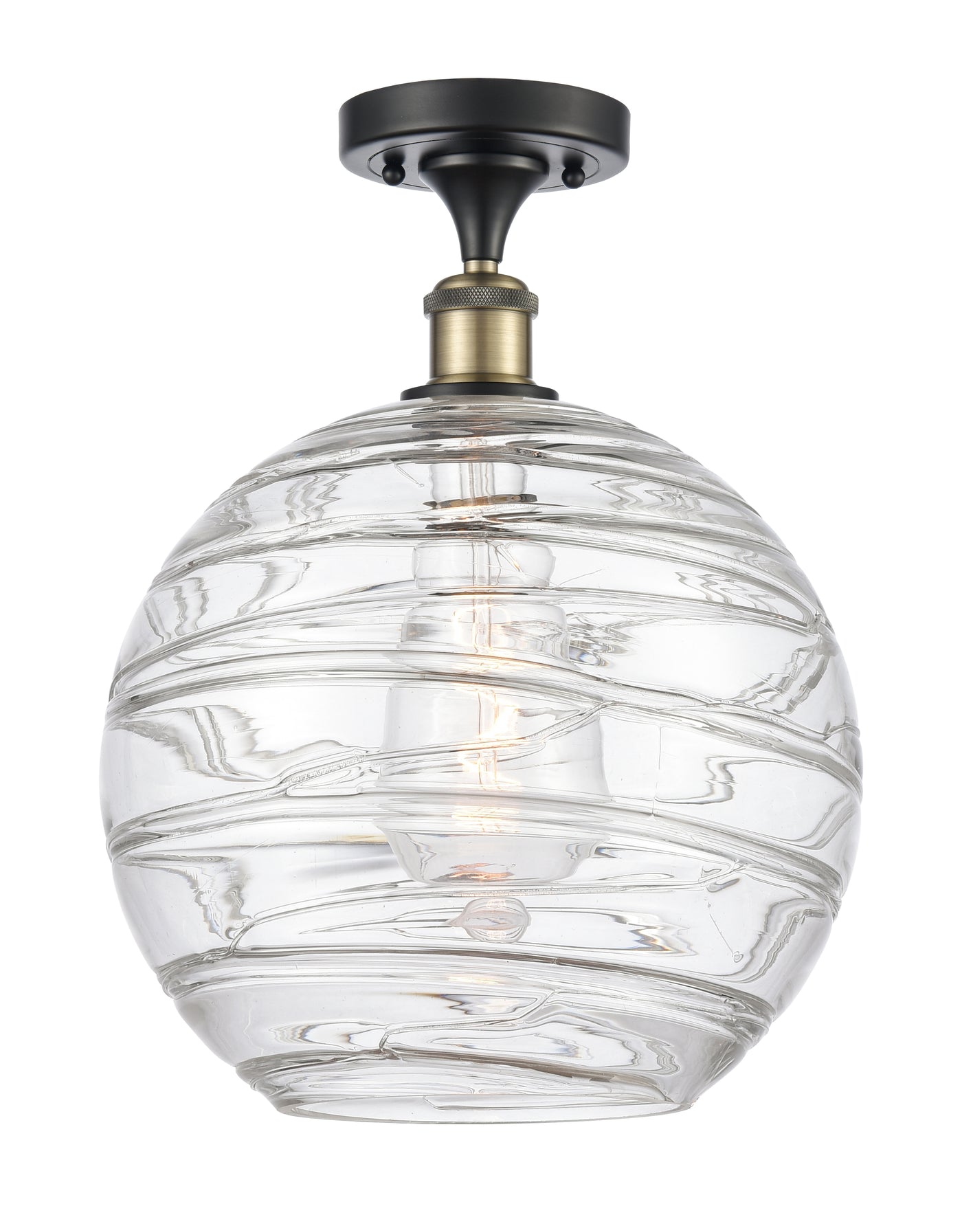 Ballston Semi-Flush Mount Chrome White