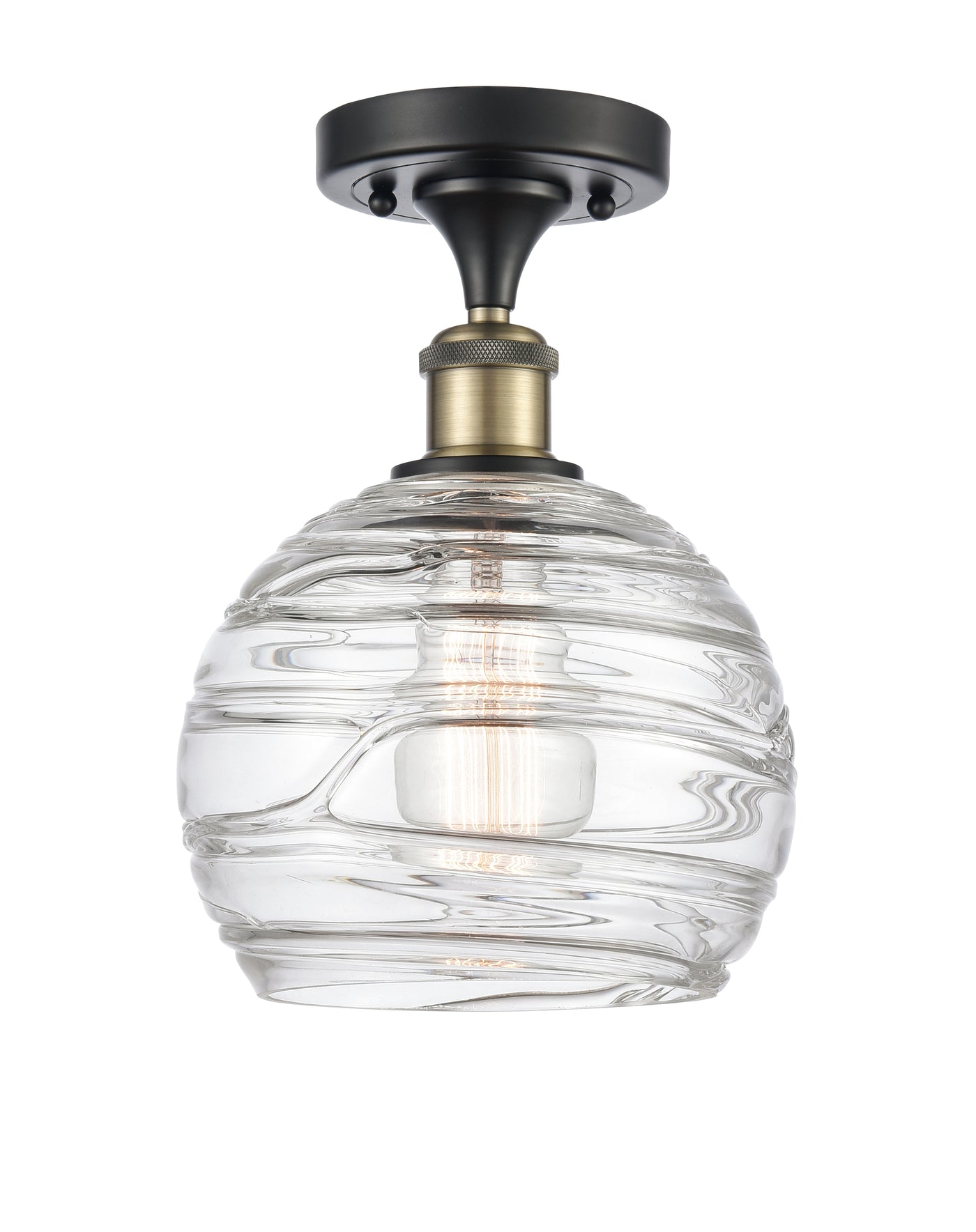 Ballston Semi-Flush Mount White Chrome