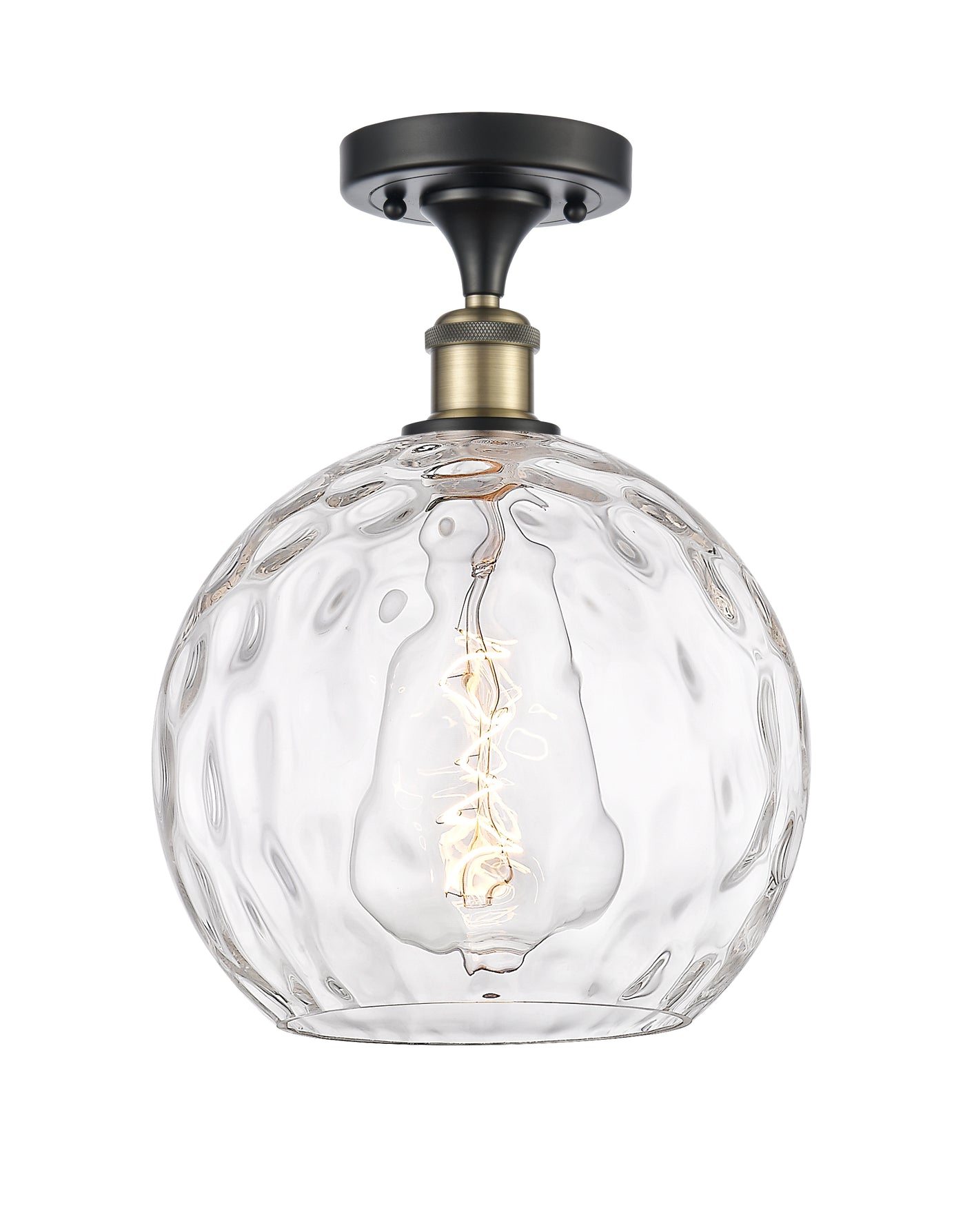 Ballston Semi-Flush Mount White Chrome
