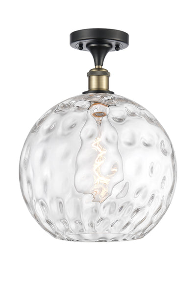 Ballston Semi-Flush Mount Water Glass Steel