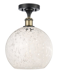 Ballston Semi-Flush Mount White Polished Chrome