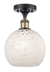 Ballston Semi-Flush Mount White Polished Chrome