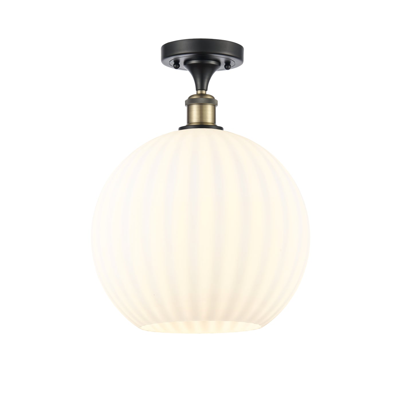 Ballston Semi-Flush Mount White Venetian