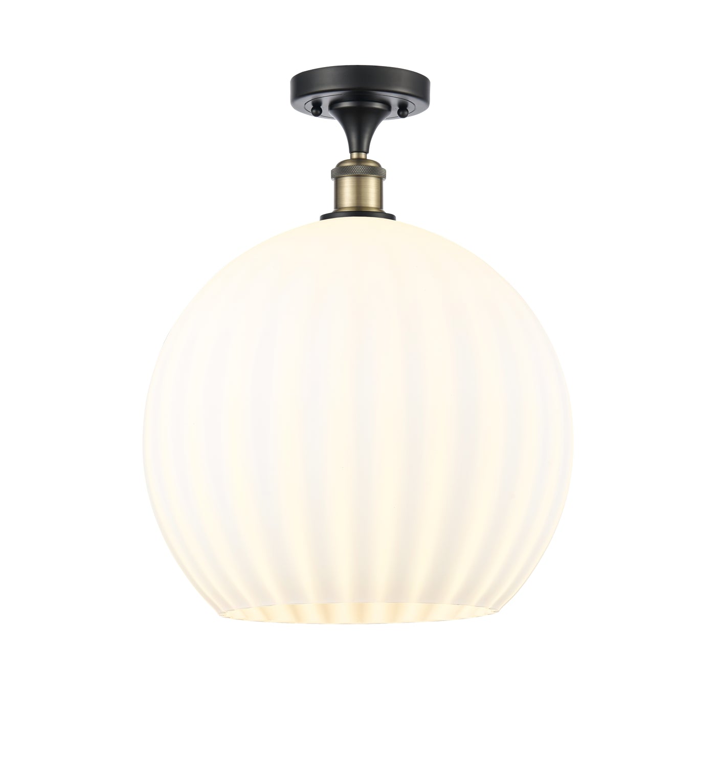Ballston Semi-Flush Mount White Venetian
