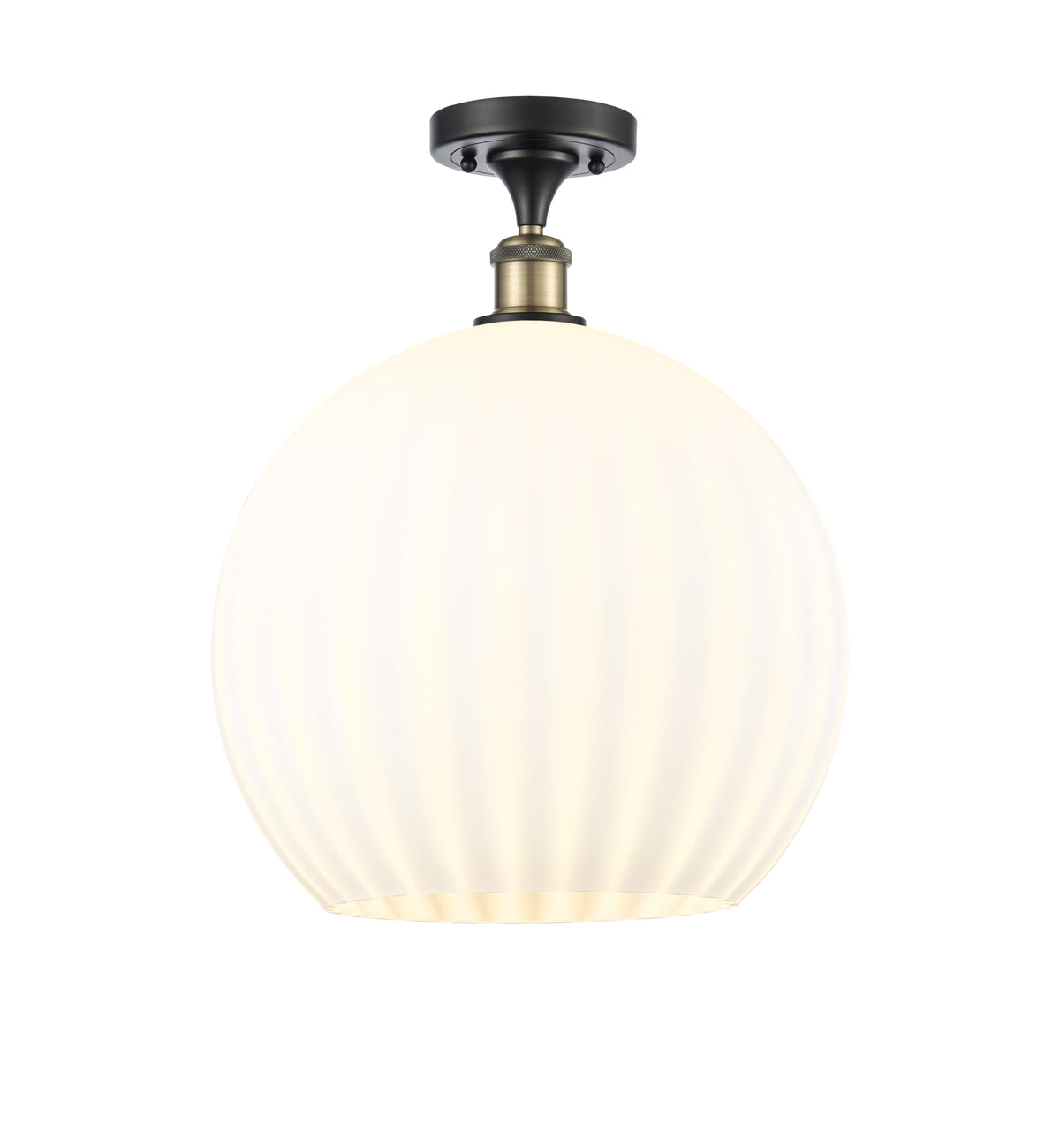 14-Inch 1-Light Semi-Flush Mount 17.875-Inch High