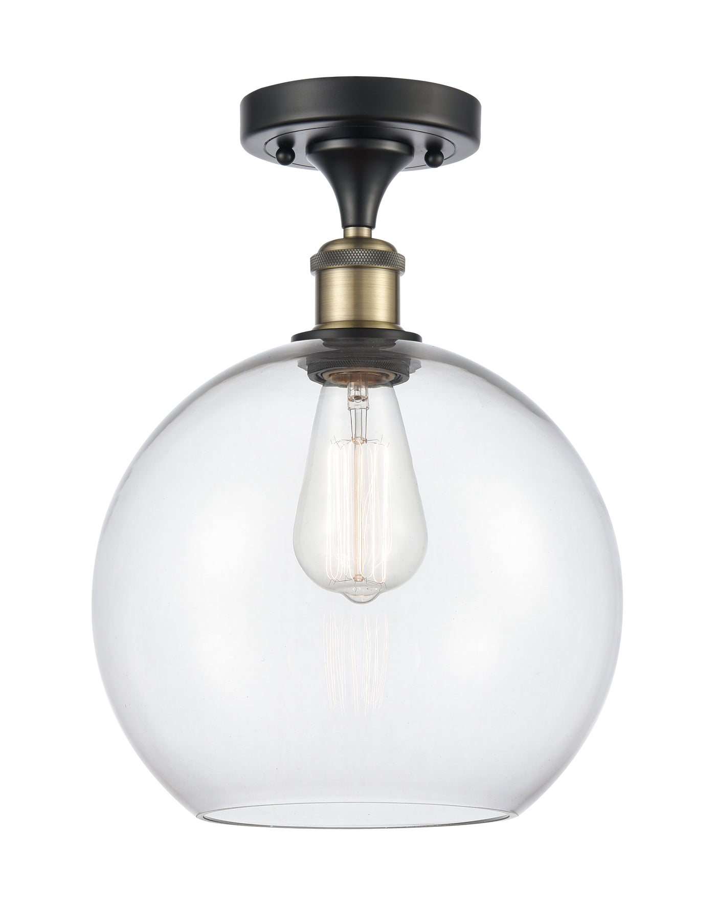 Ballston Semi-Flush Mount White Chrome