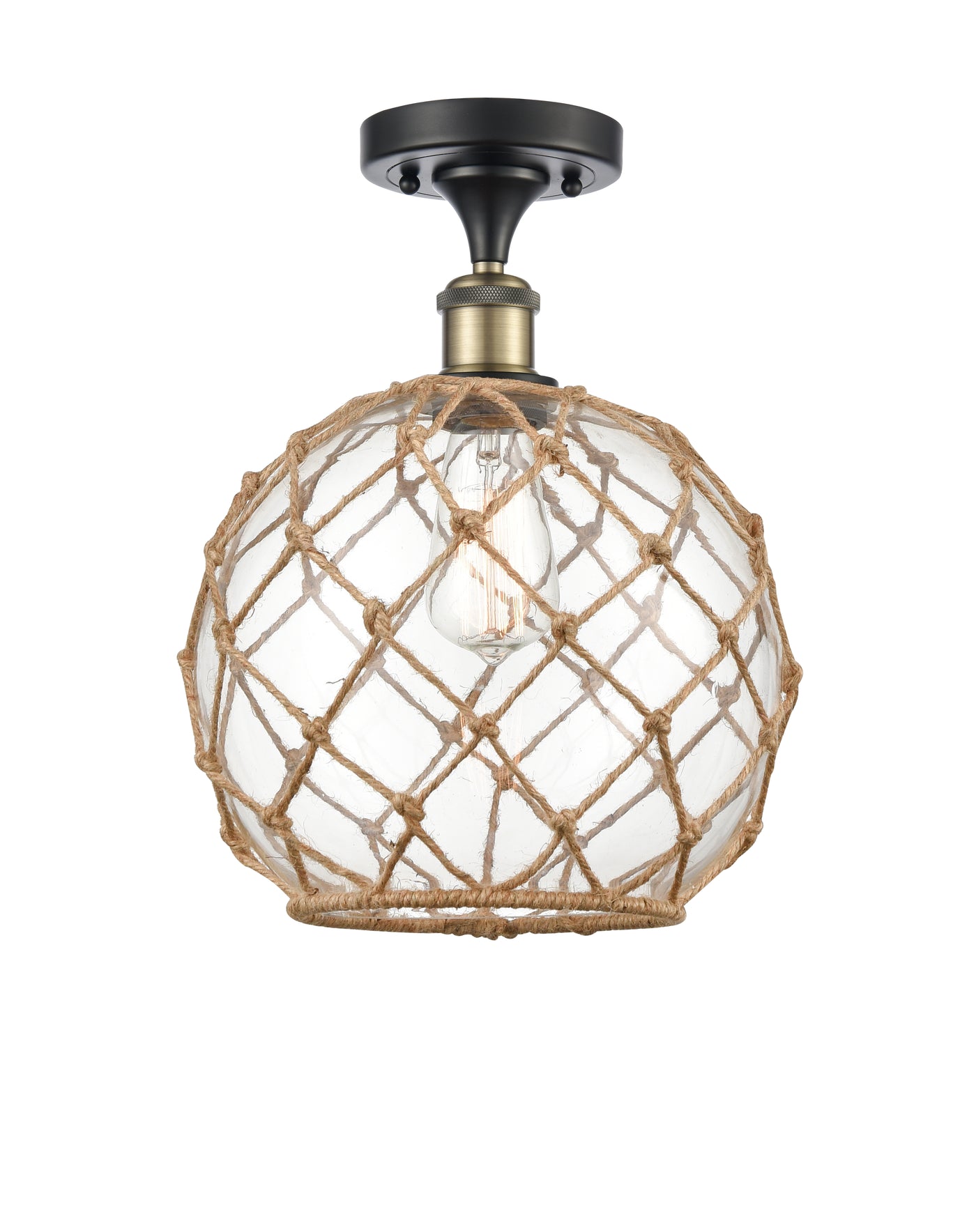 Ballston Semi-Flush Mount White Chrome