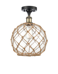 Ballston Semi-Flush Mount White Chrome