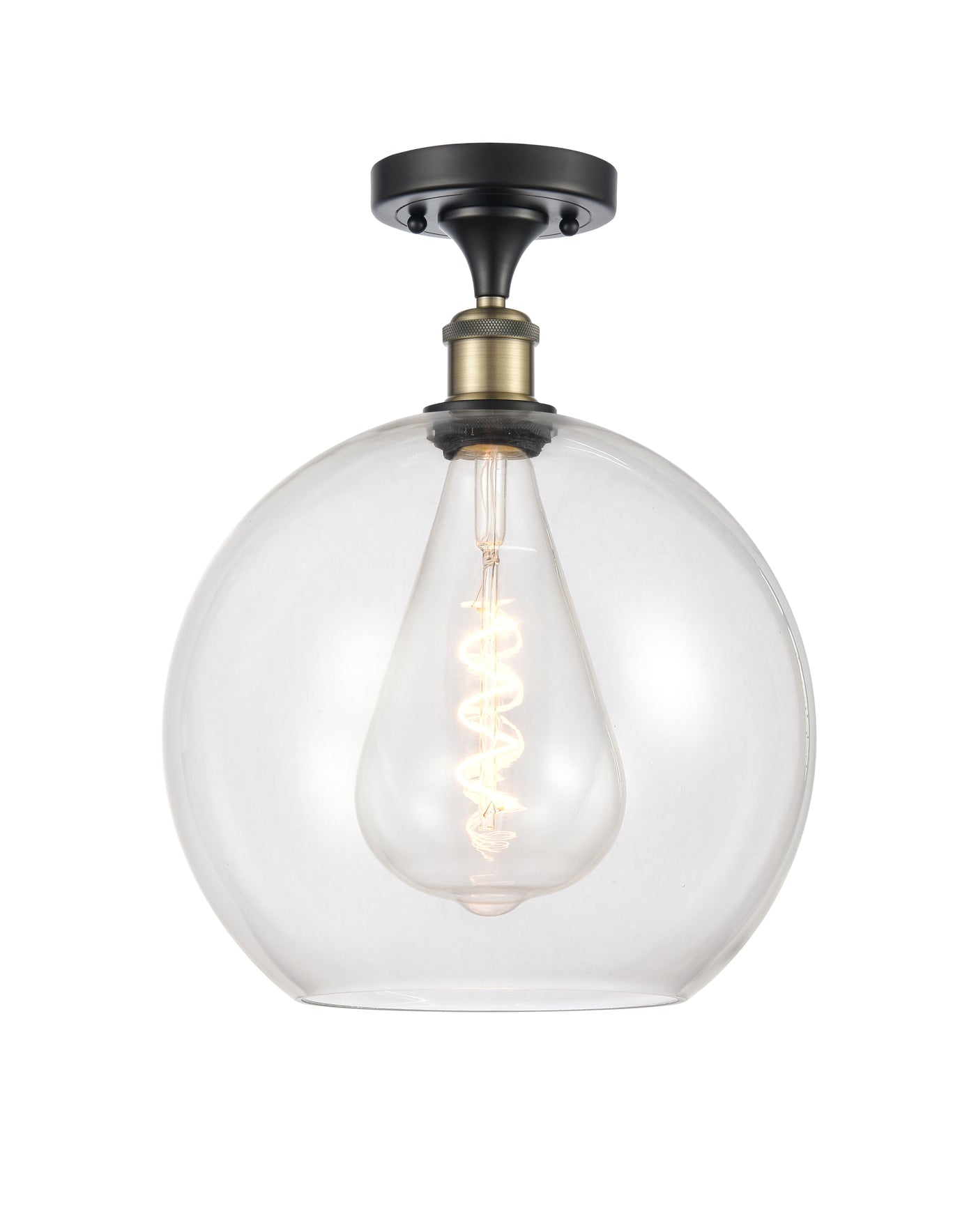 Ballston Semi-Flush Mount White Chrome