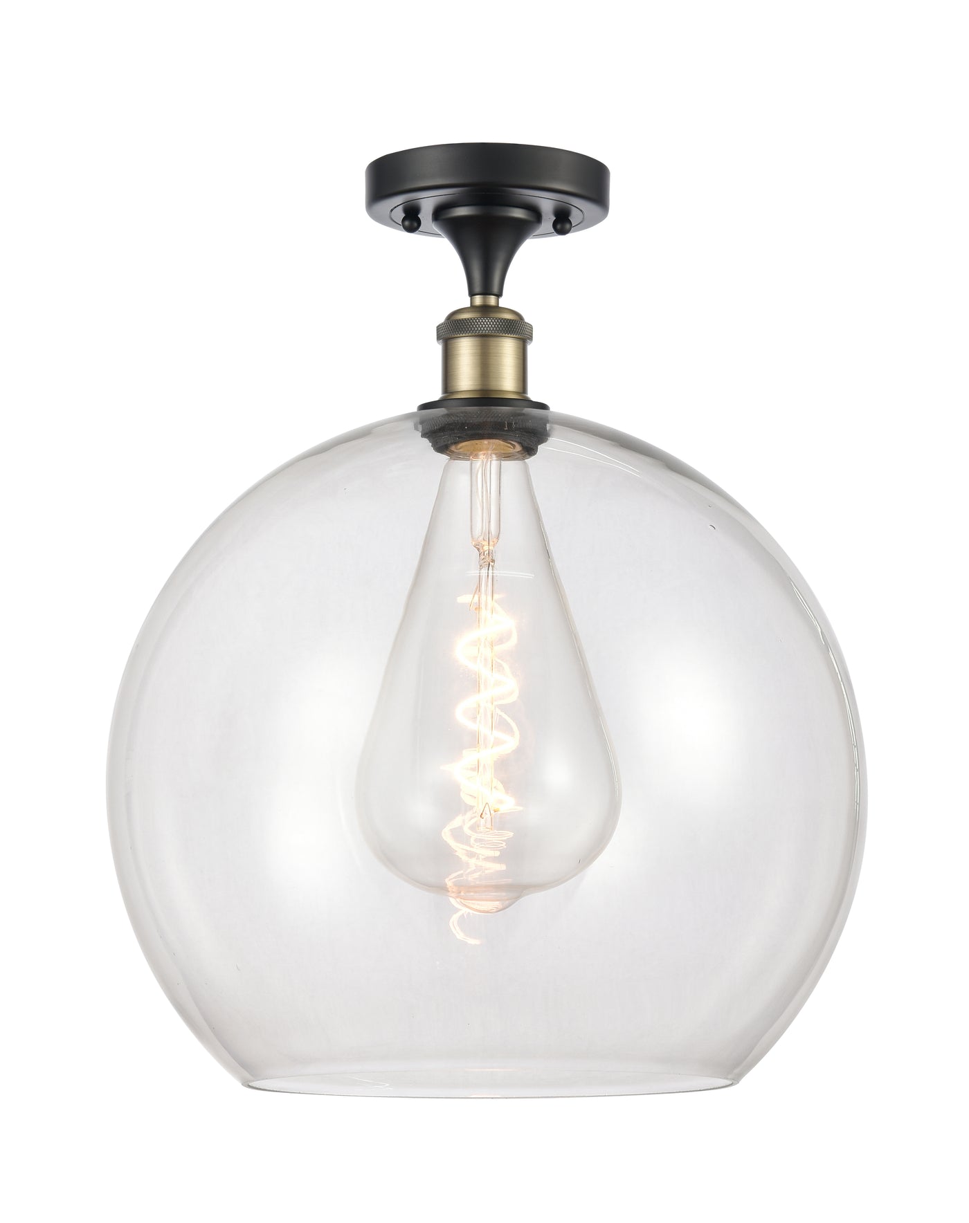 Ballston Semi-Flush Mount White Chrome