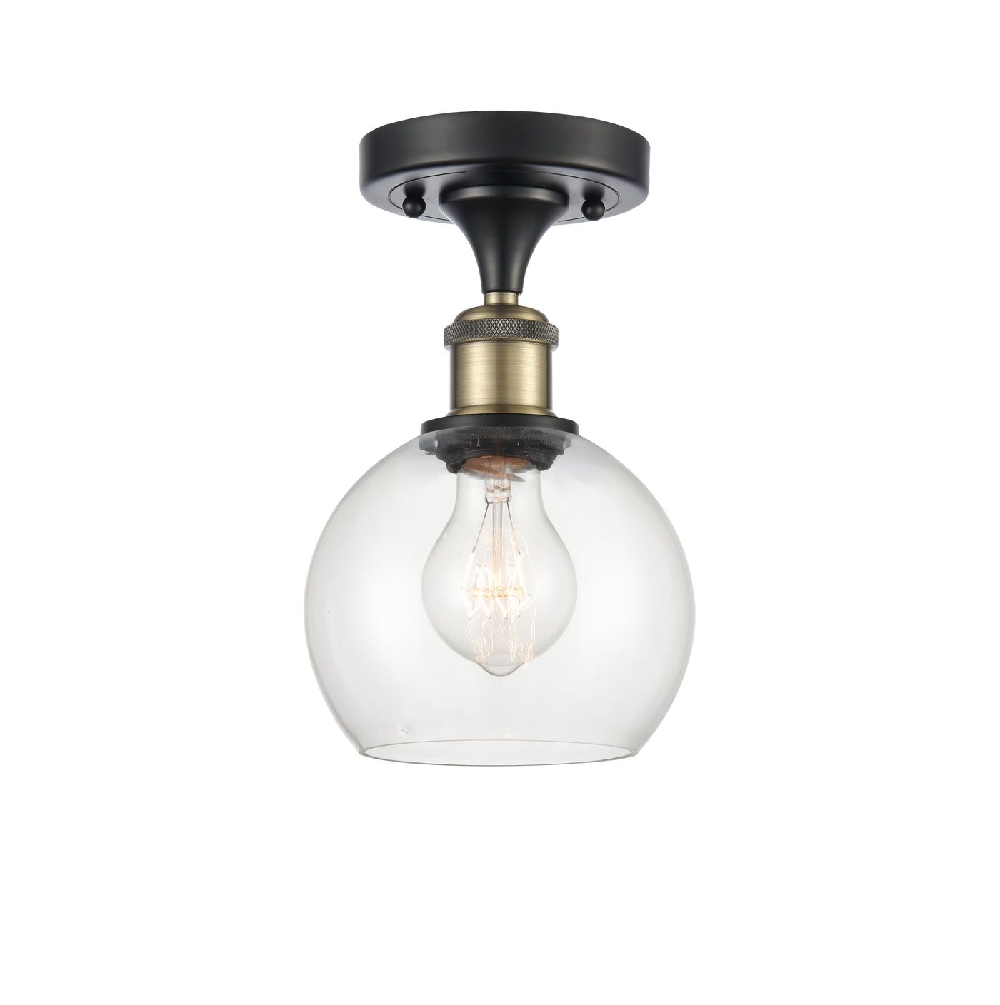Ballston Semi-Flush Mount White Chrome