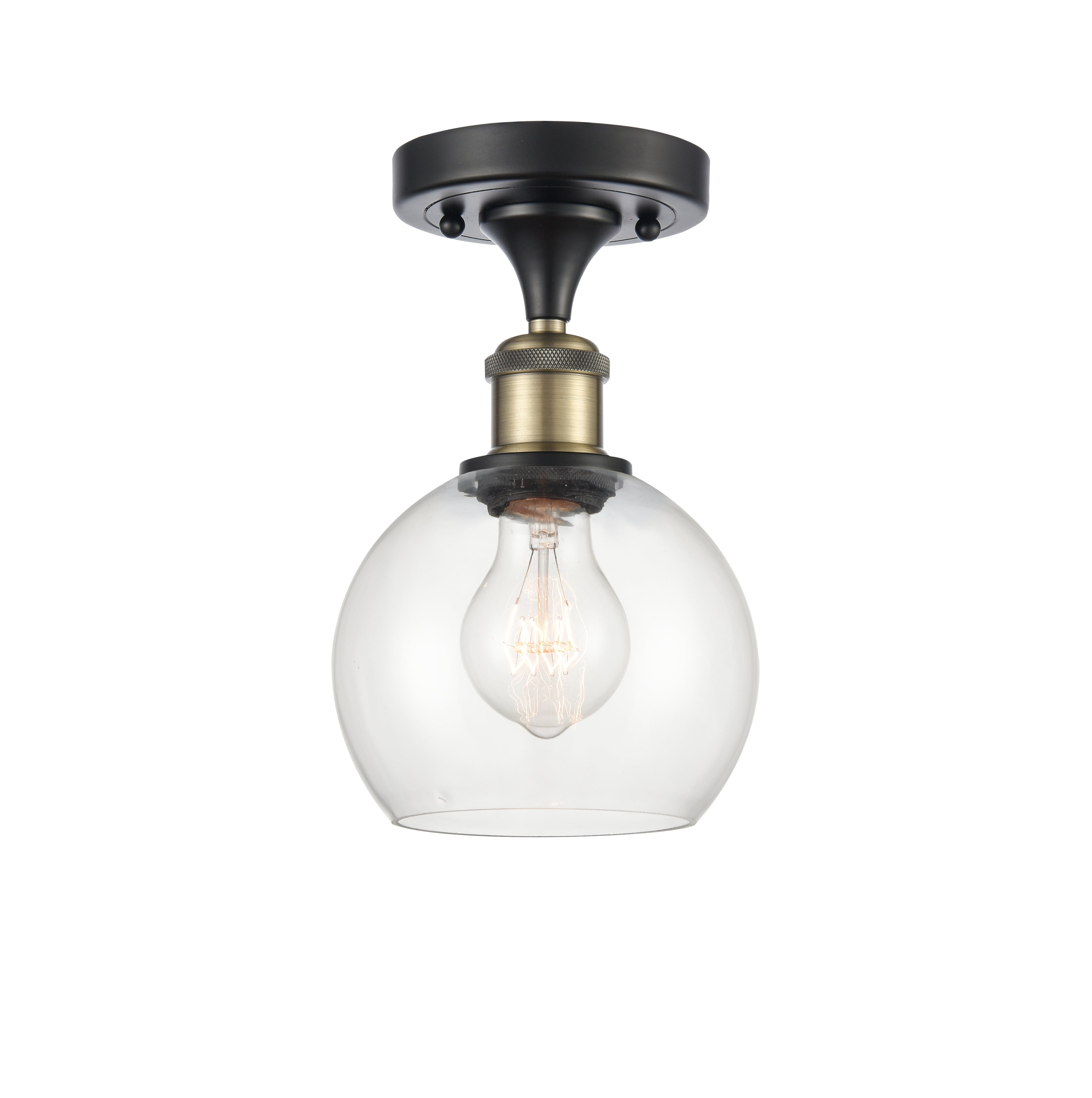 Ballston Semi-Flush Mount White Chrome