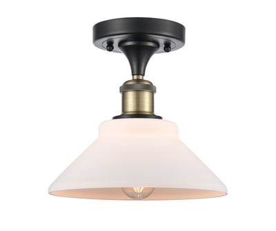 Ballston Semi-Flush Mount White Cast Brass