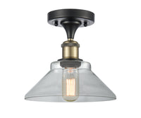 Ballston Semi-Flush Mount White Cast Brass