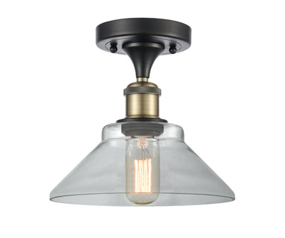 Ballston Semi-Flush Mount White Cast Brass