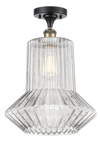 Ballston Semi-Flush Mount - Clear Fluted Shade