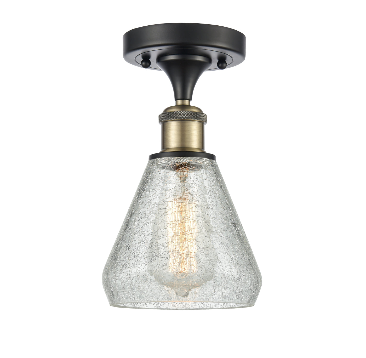 Ballston Semi-Flush Mount White Finish