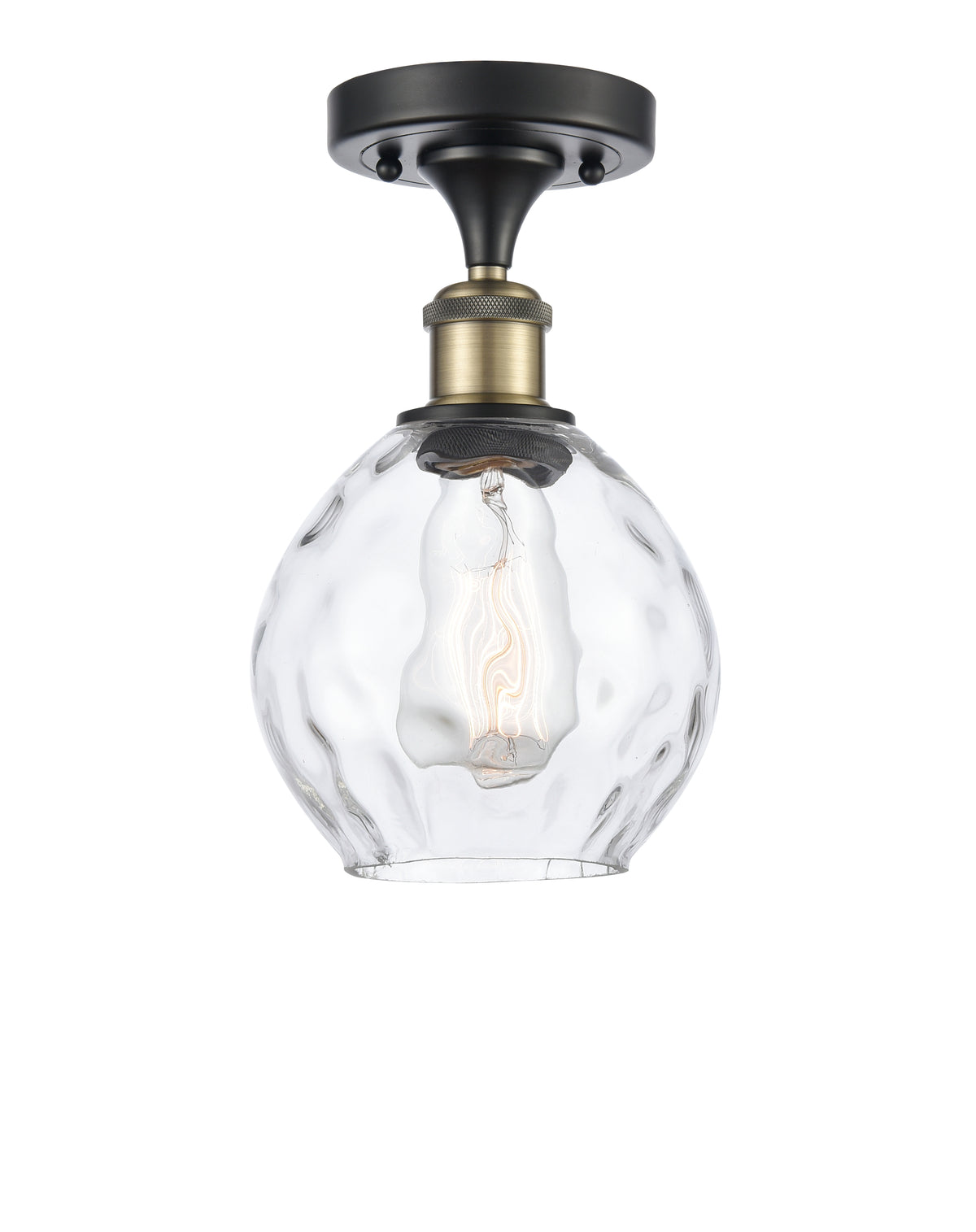 Waverly 6-Inch 1-Light Semi-Flush Mount 9.75-Inch High
