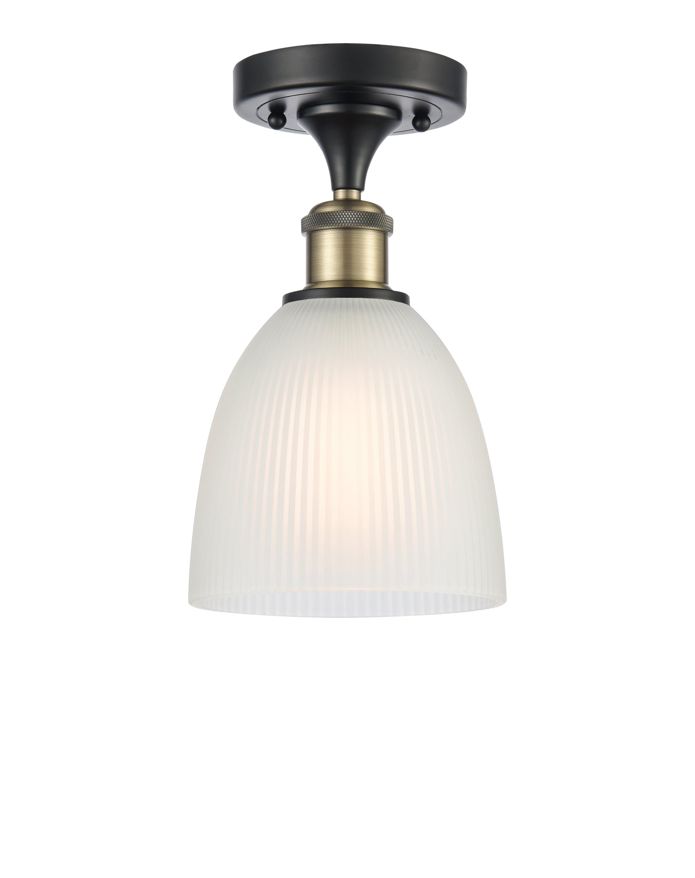 Ballston Semi-Flush Mount White Polished