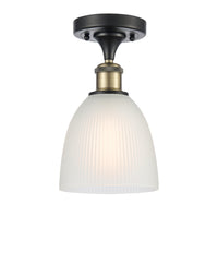 Ballston Semi-Flush Mount White Chrome