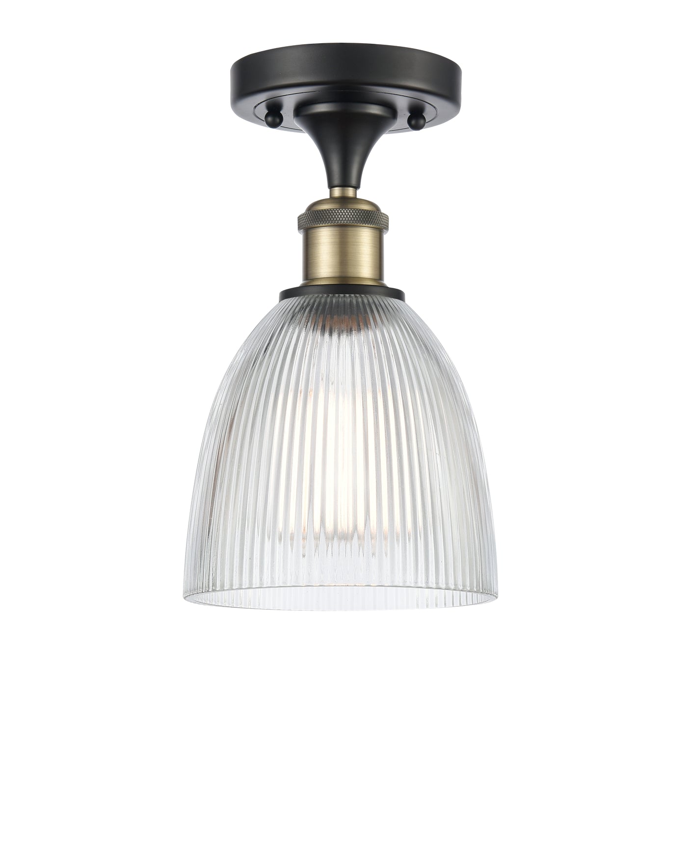 Ballston Semi-Flush Mount White Chrome