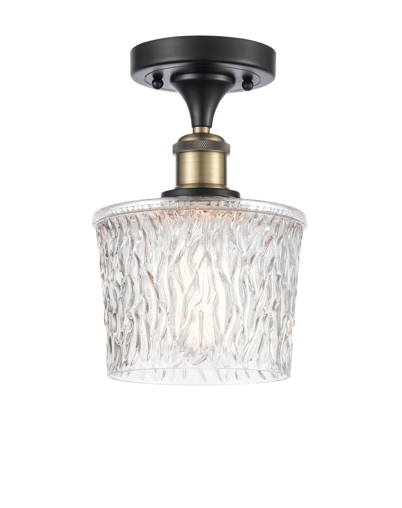 Ballston Semi-Flush Mount White Chrome