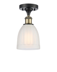 Ballston Semi-Flush Mount White Polished Chrome