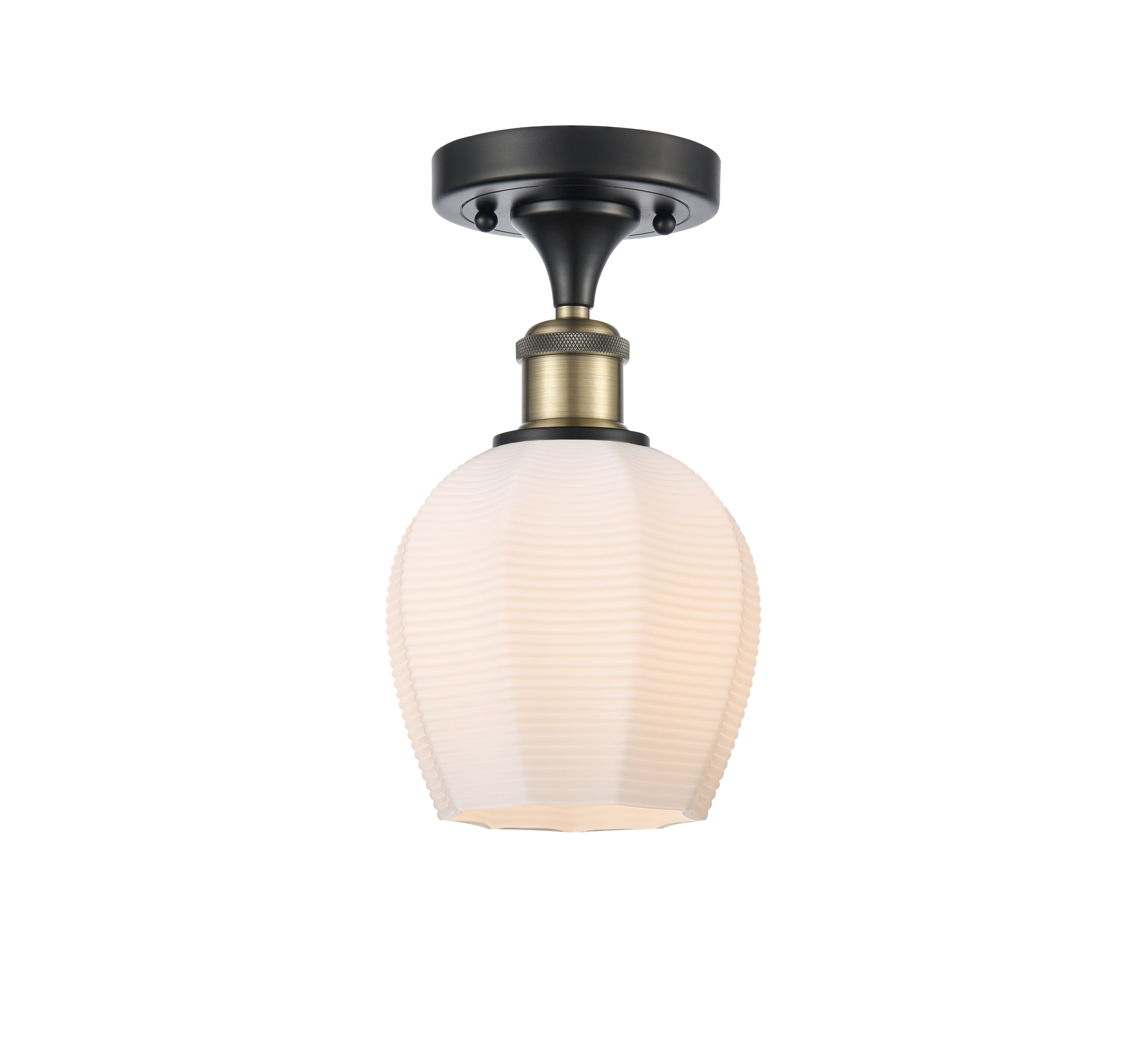 Ballston Semi-Flush Mount White Chrome
