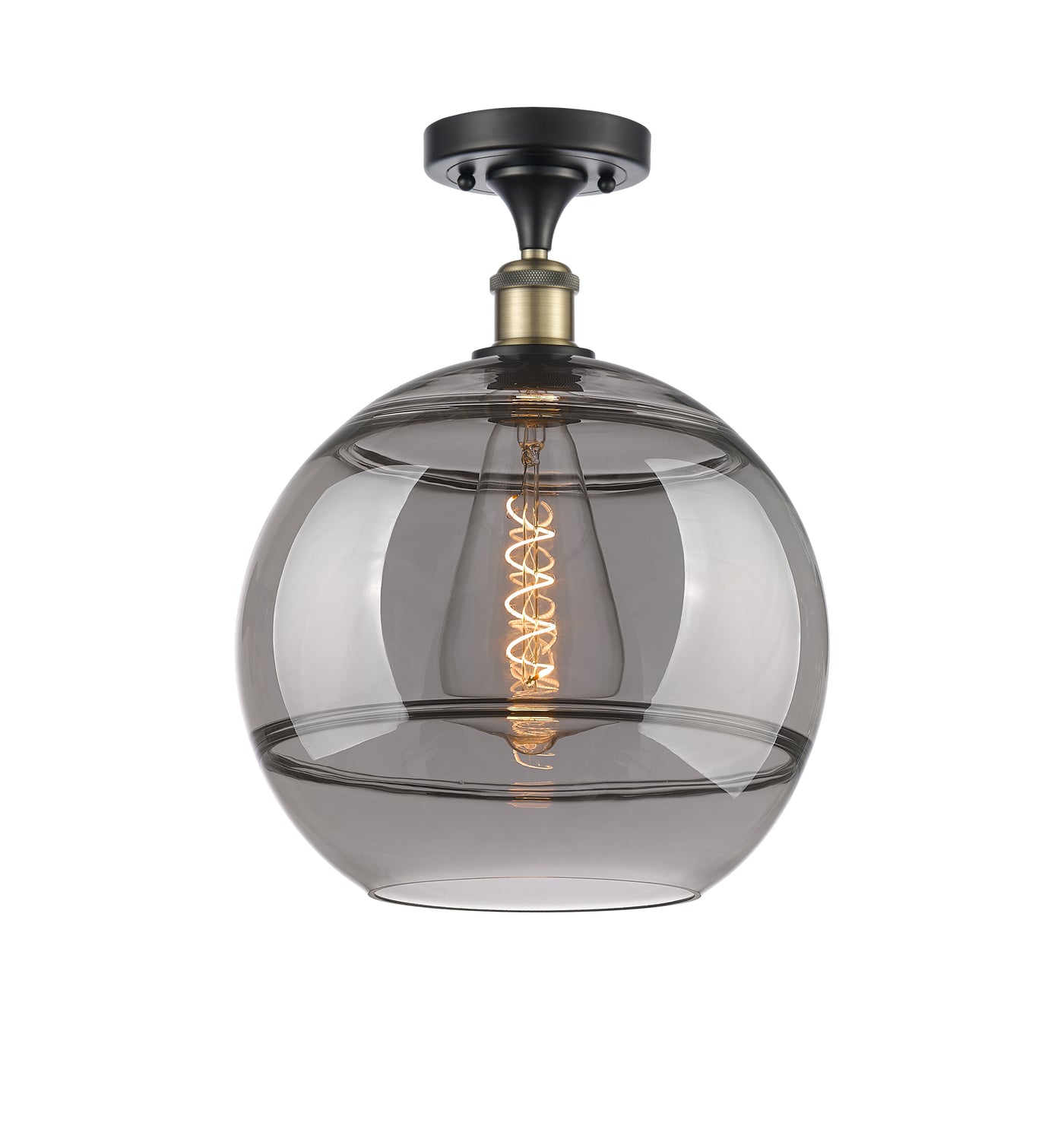 Ballston Semi-Flush Mount White Chrome