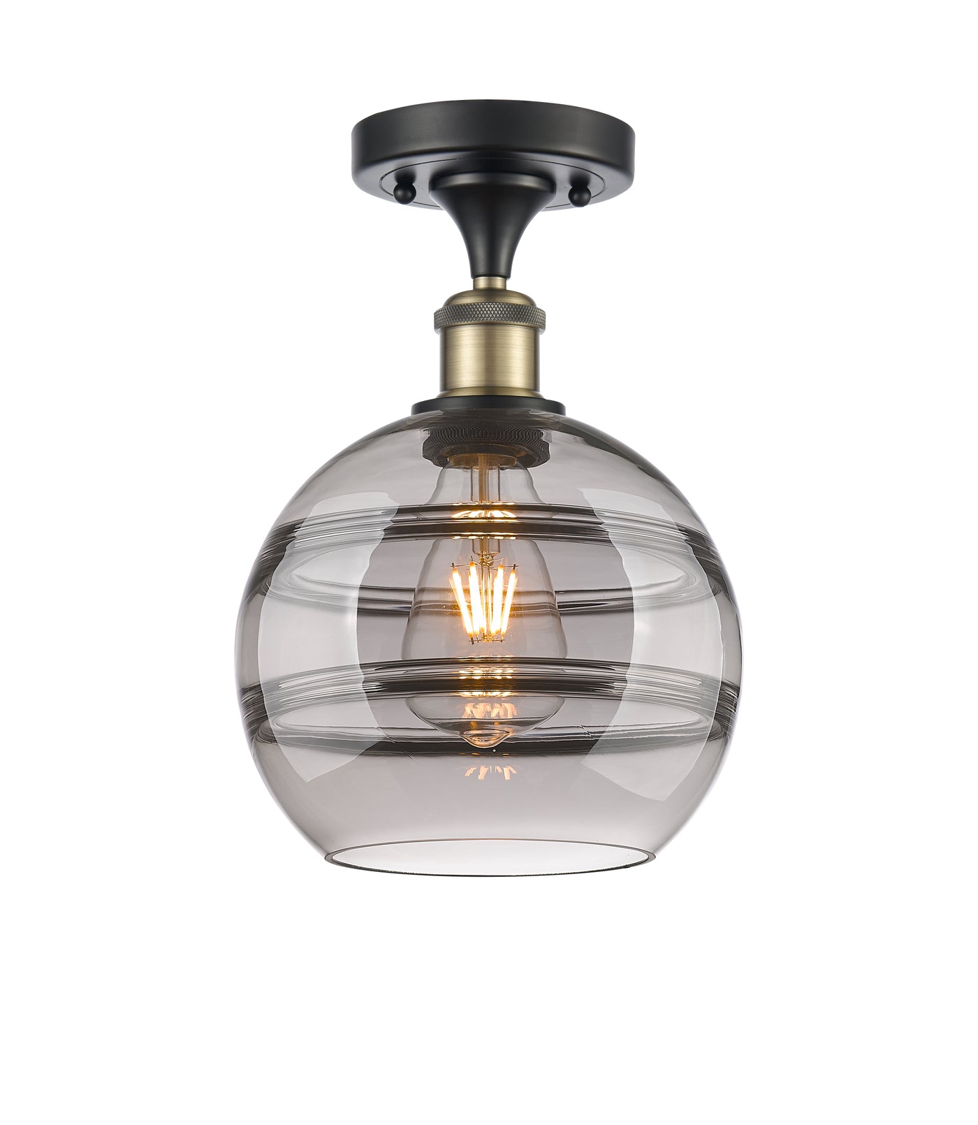 Ballston Semi-Flush Mount White Chrome
