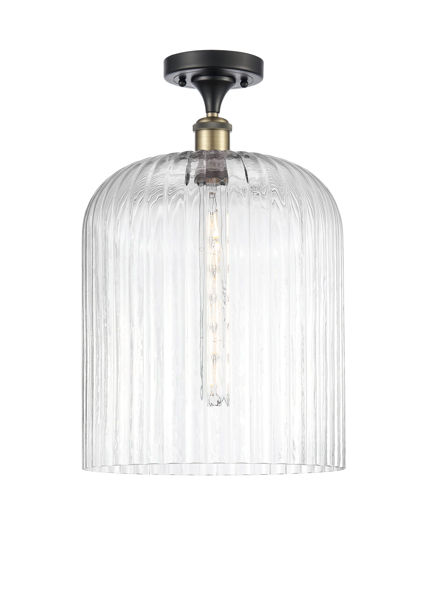 Ballston Semi-Flush Mount White Chrome