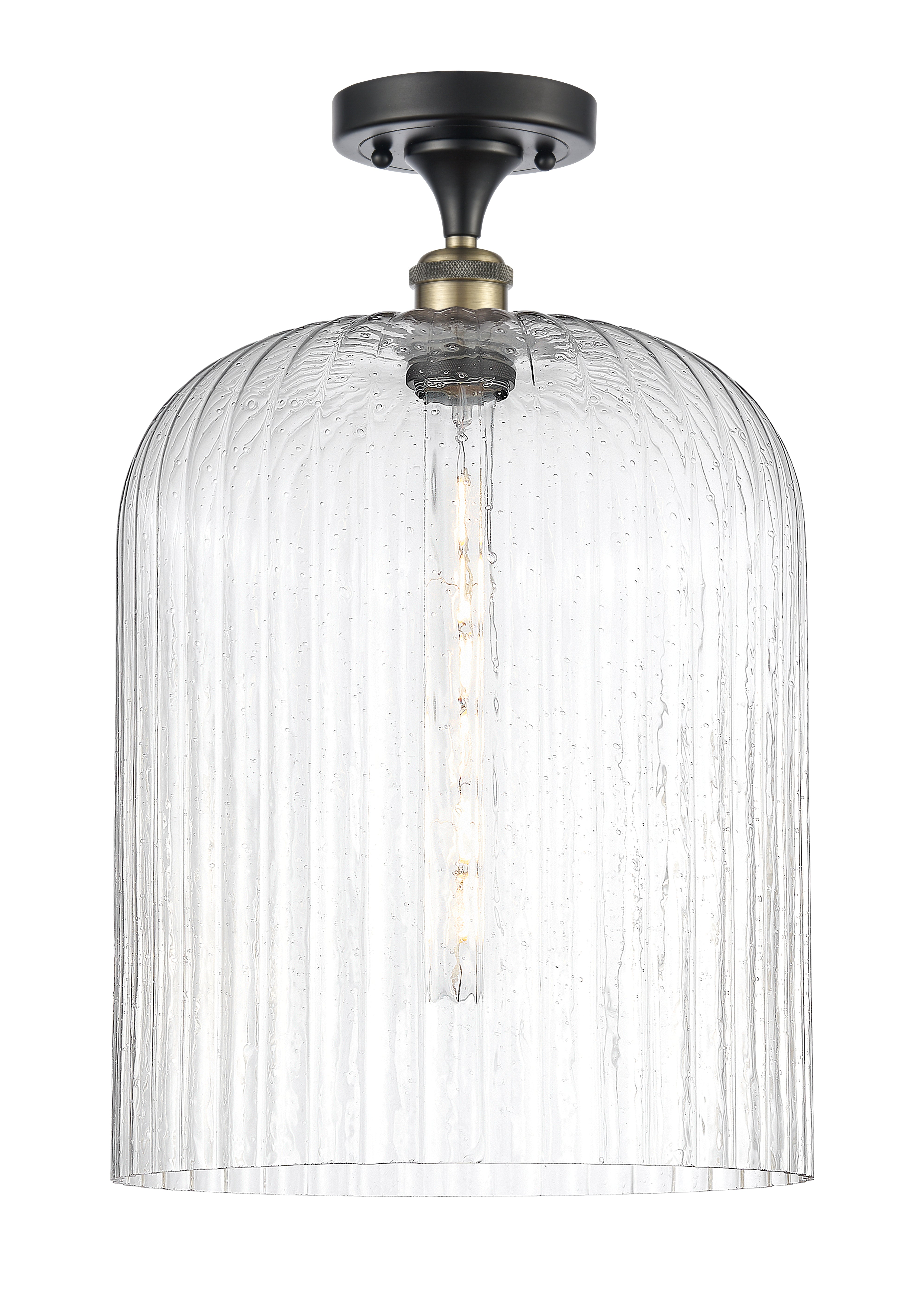 Ballston Semi-Flush Mount White Chrome