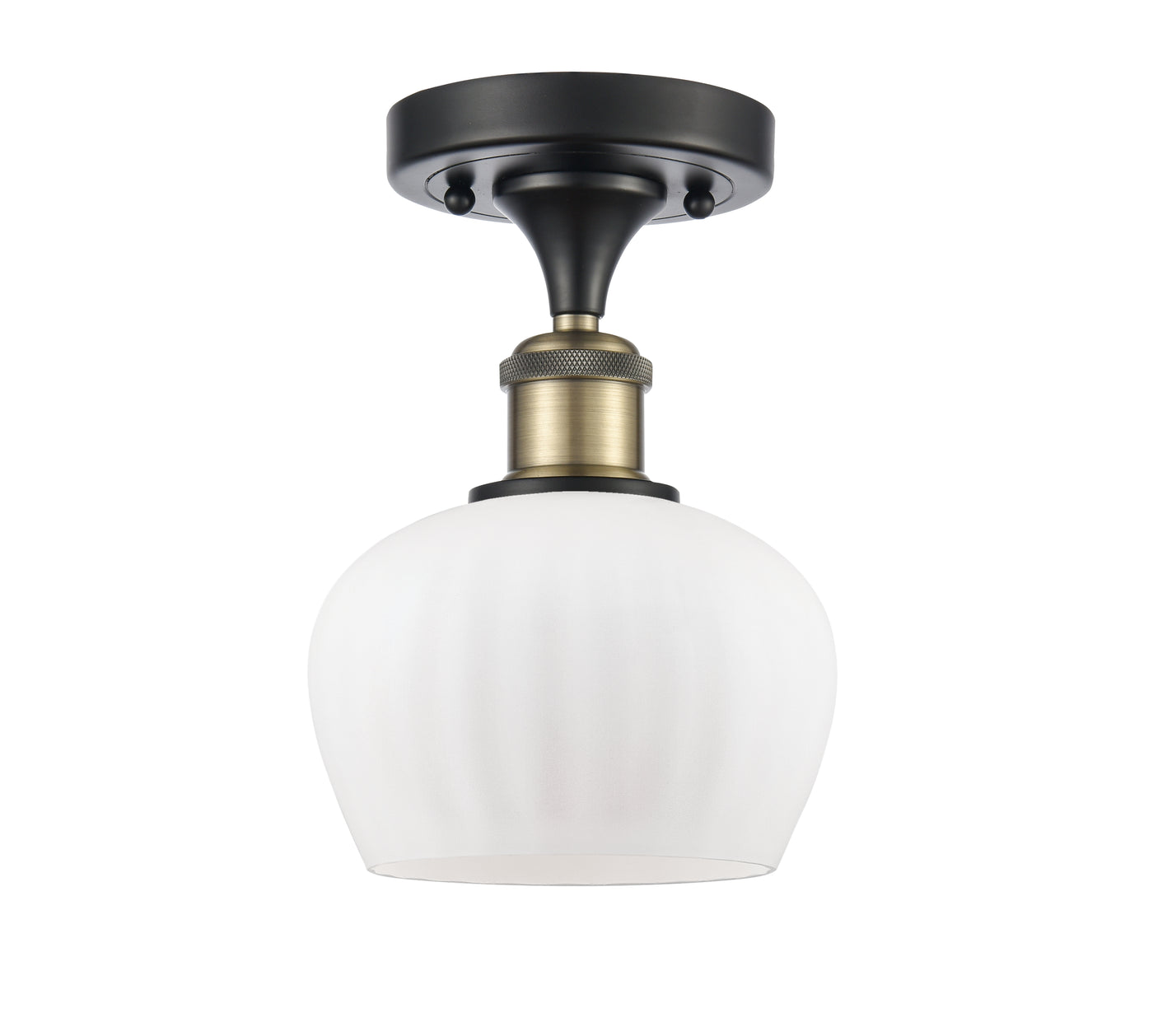 Ballston Semi-Flush Mount White Chrome