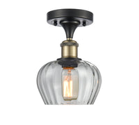 Ballston Semi-Flush Mount White Chrome