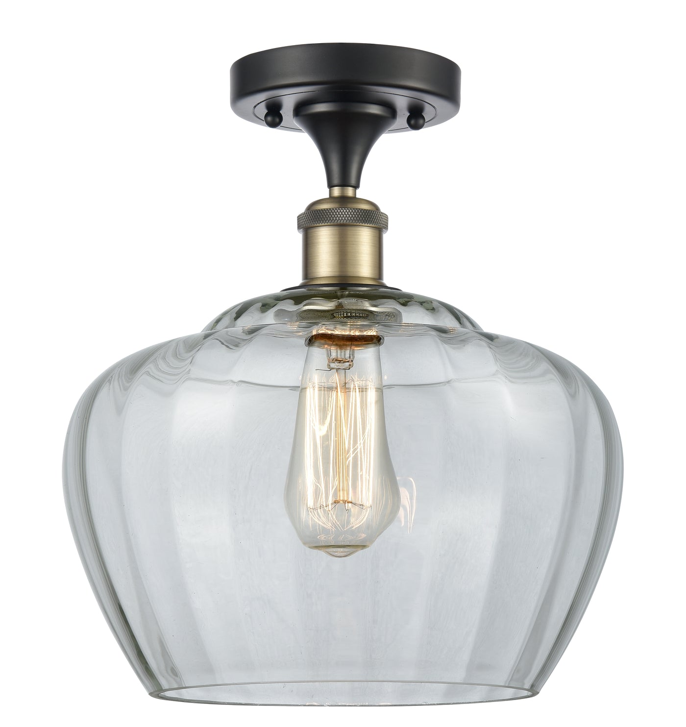 Ballston Semi-Flush Mount Chrome Brass