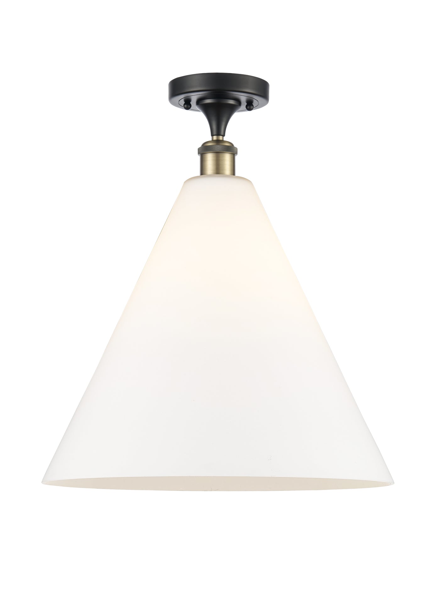 Ballston Semi-Flush Mount White Chrome