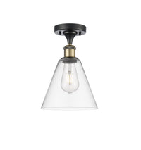 Ballston Semi-Flush Mount White Polished Chrome